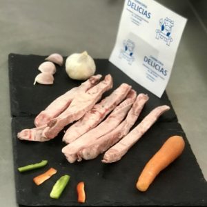 tiras ibericas de cerdo en carniceria delicias